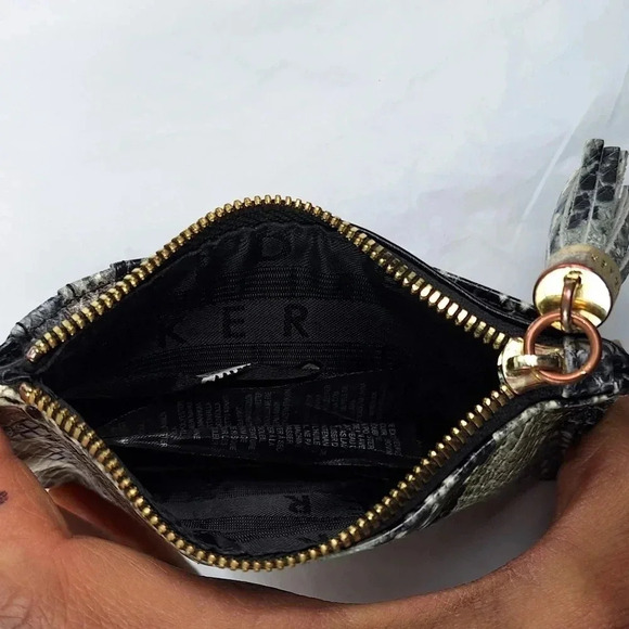 Ted Baker 100% Bovine Leather with Simulated Snake Skin Wallet Black/Cream Color - Picture 7 of 7